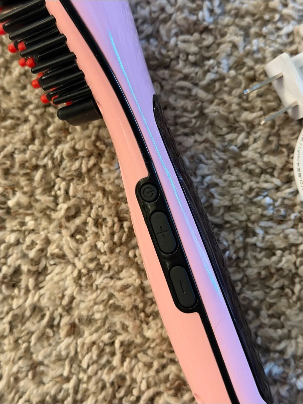 Pink AsaVea Electric Hair Straightening Brush